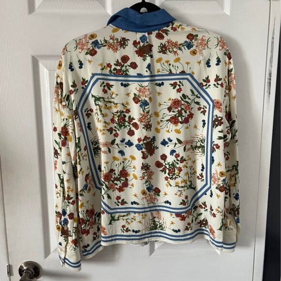 Wilfred cream and blue floral blouse Size Small - Picture 4 of 5